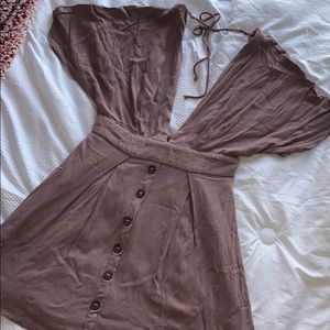 Purple Low Cut Dress